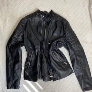 Black leather jacket